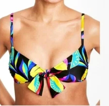 Tabitha Brown for Target Bikini Lemon Print Top Size Medium Padded