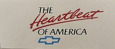 Original Vintage The Heartbeat Of America Chevrolet Mini Iron On Transfer