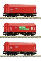 Spur N Fleischmann 6660014 3-Tlg. Set: Schiebeplanenwagen, Db Ag Neu Ovp