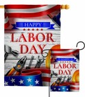 Happy Labor Day Garden Flag Star Stripes Patriotic Decorative Yard House Banner