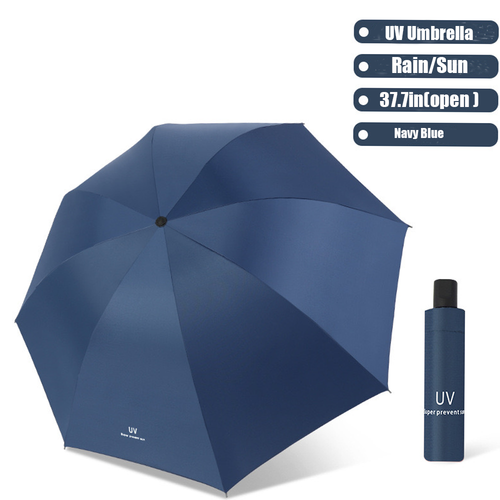 Automatic Black Umbrella Anti-UV Sun/Rain Windproof 3 Folding Compact Umbrella - Picture 23 of 30
