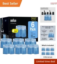 High Performance 6-Pack Shaver Cleaning Cartridges - Optimal Hygiene & Freshness
