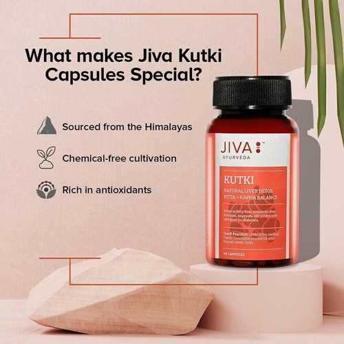 JIva Ayurveda Kutki (60 Capsule) Enhances liver function - Picture 5 of 7