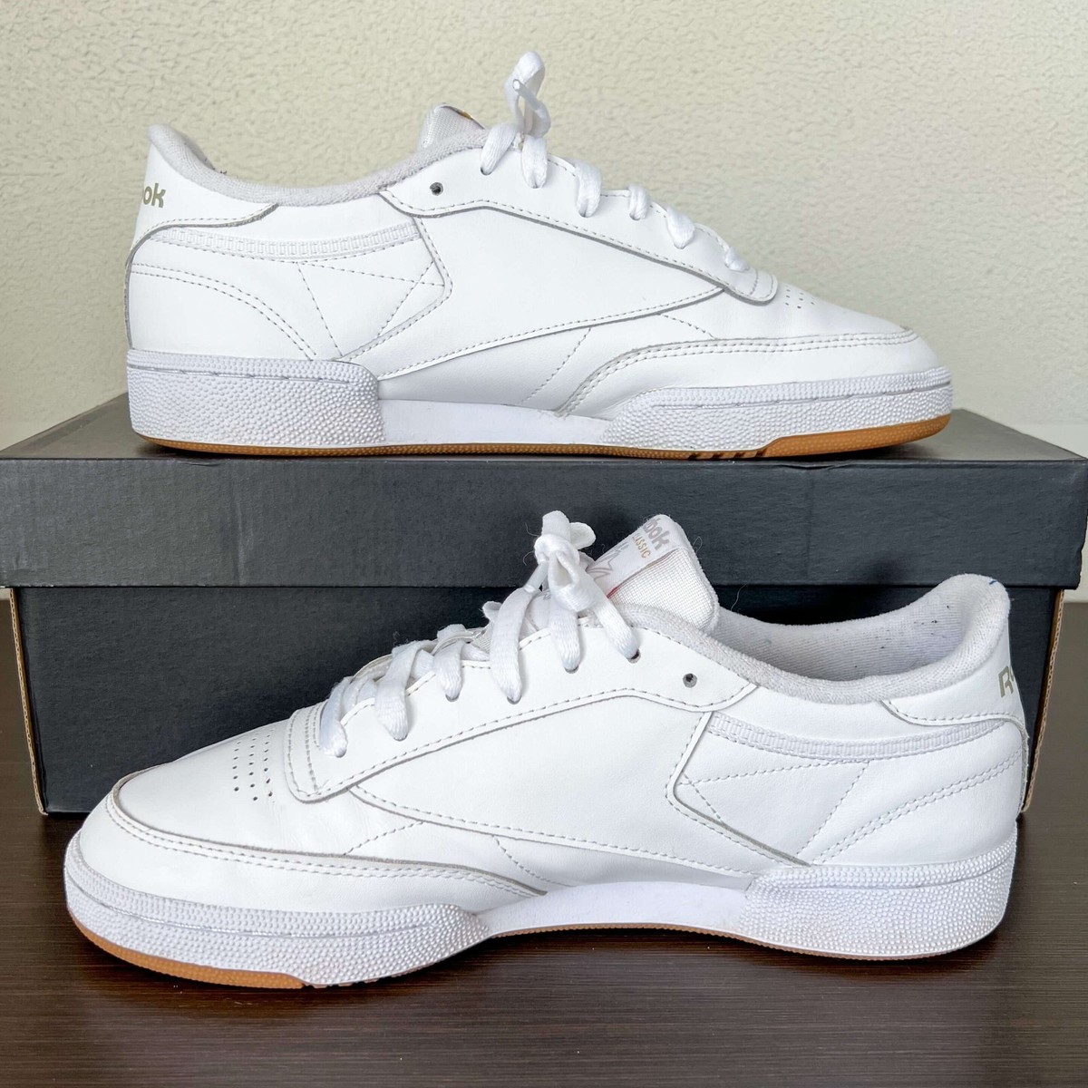 Reebok Classic Club C 85 White Gum Bottoms Shoes Women's Size US