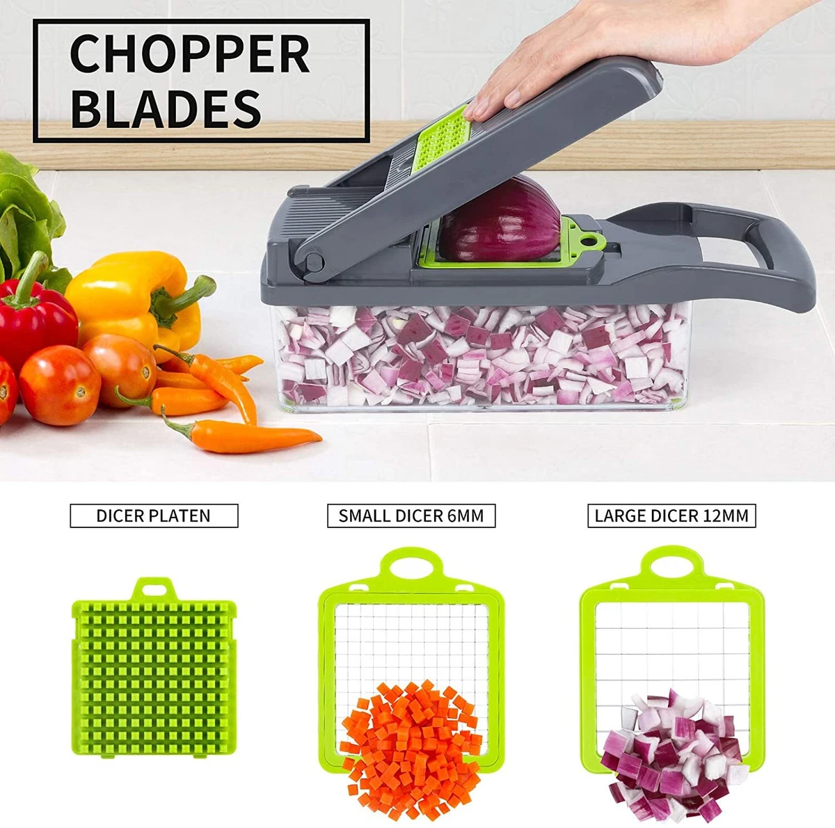 Vegetable Chopper Mandoline Slicer, 11 in 1 Multi-Function