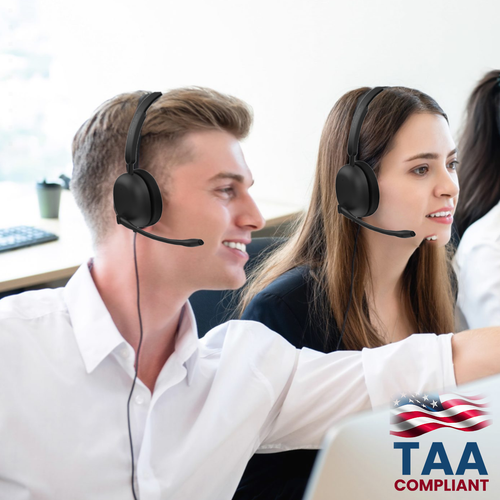 Binaural Training & Supervising TAA Compliant USB-A / USB-C Headset Bundle - Afbeelding 6 van 7
