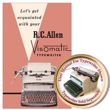 R.C. Allen VisOmatic Typewriter Owner's User Instruction Manual thumbnail