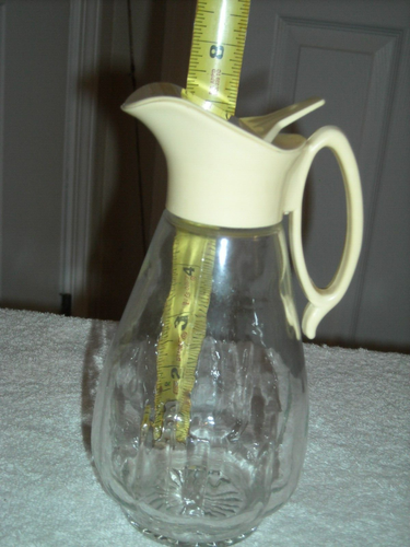 Decanter dispenser sciroppo in vetro per capanna di tronchi vintage, buone condizioni - Foto 2 di 8