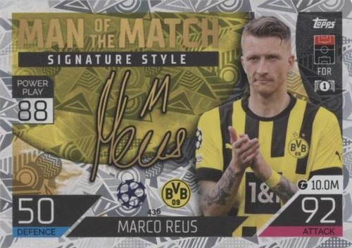 2022-23 Topps Match Attax UEFA League Marco Reus #436 Signature