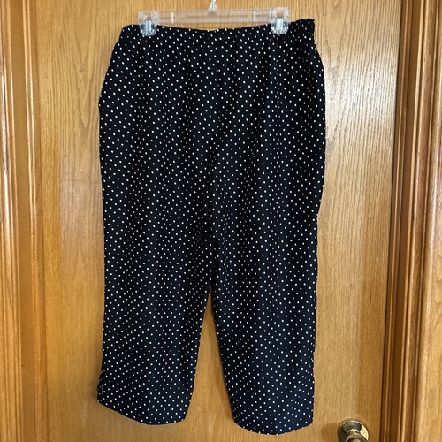 Allison Daley Black/White Capri Pants Sz14… Best Guess Waist Is 36-38 Unstretch - Picture 5 of 6