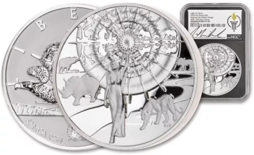 2024 Samoa 2 oz Silver Light of Liberty Natanya Van Niekerk NGC PF70 UHR FDOI