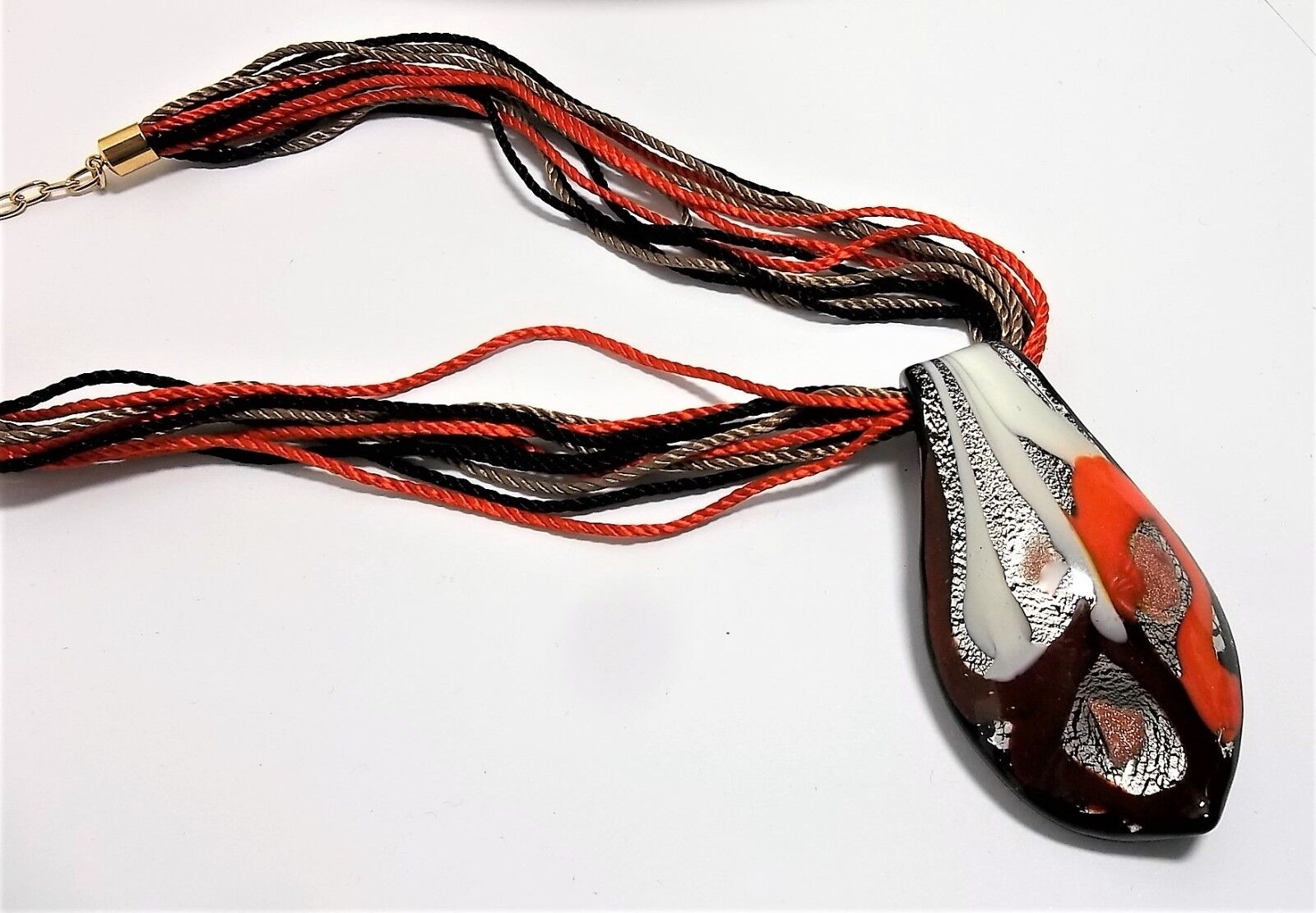 Collana Donna Esmeralda Antica Murrina Vetro di Murano Made in Italia Art v946 - Foto 5 di 10