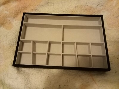 Black Velvet Nylon Women's Jewelry Box Organizer Stacker