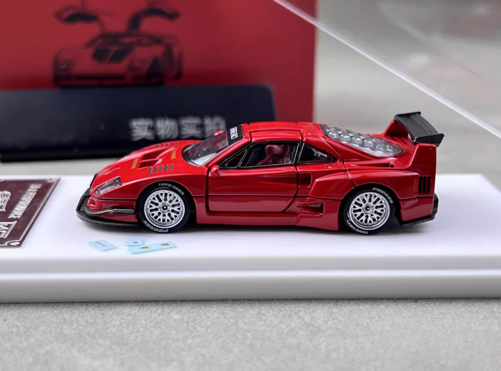 ZD DK 1:64 rosso LBWK F40 modello sportivo da corsa auto in metallo