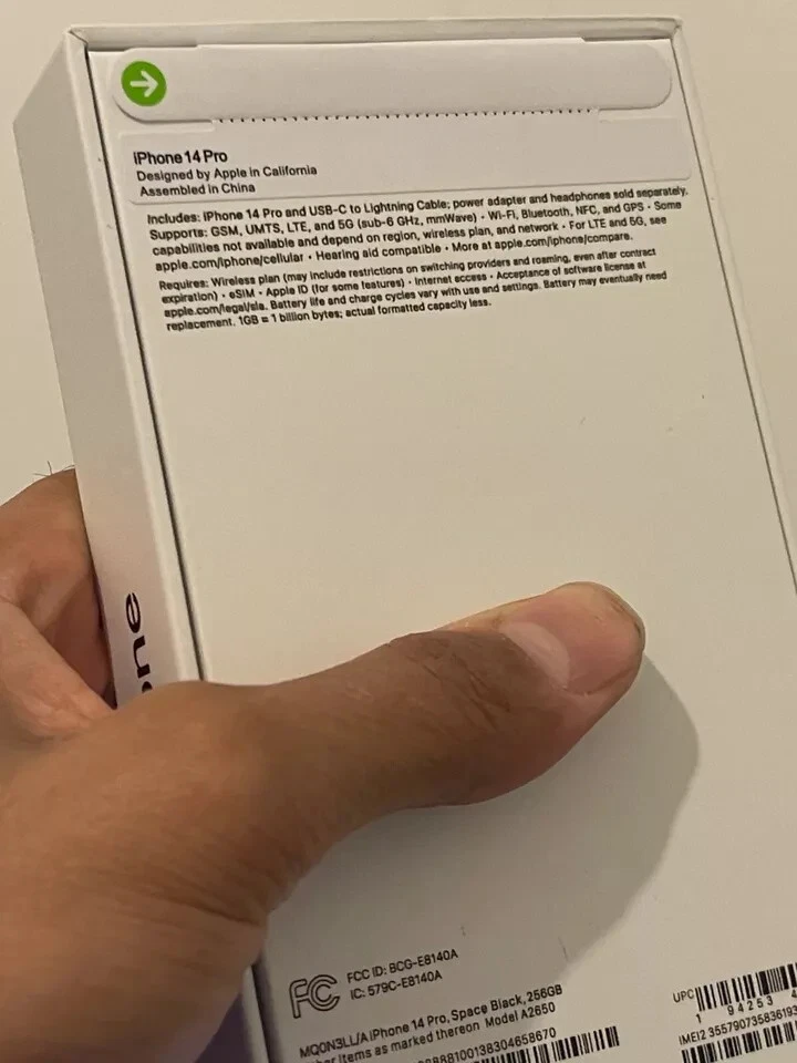 Apple iPhone 14 Pro 256GB Factory Unlocked Silver Colour Brand New 100% BH - Image 2 of 2