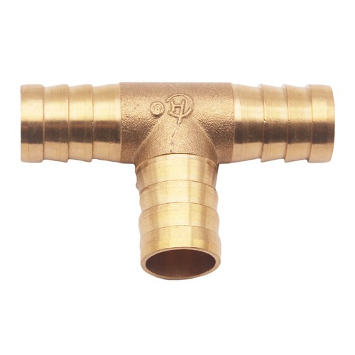 5/8" HOSE BARB TEE Brass Pipe 3 WAY T Fitting Thread Gas Fuel Water Air - Picture 5 of 8