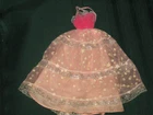 Vtg Barbie Fashion -Dream Glow Dress Gown Pink Glow In Dark Stars-1985