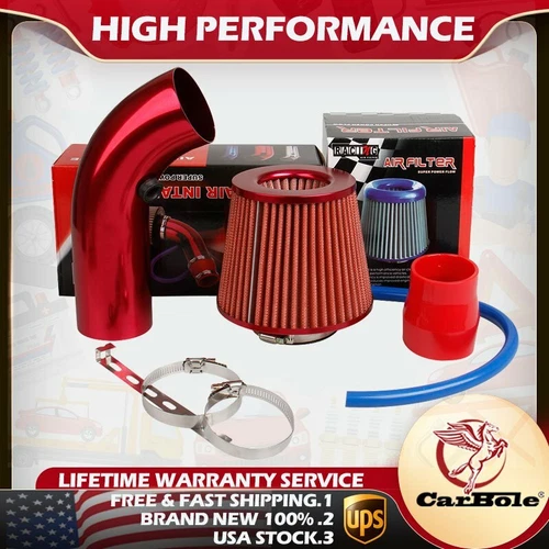 Cold Air Intake Filter Pipe Induction Kit Power Flow Hose System Car Accessories