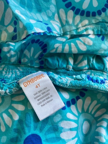 LITTLE GIRLS GYMBOREE 4T COTTON HALTER DRESS BLUE FLORAL - Picture 5 of 6