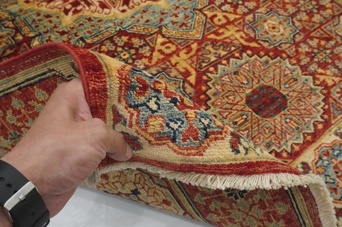 3 x 5 ft Red Mamluk Afghan Hand Knotted Wool Medallion Area Rug - Picture 17 of 20