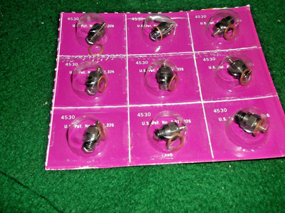 A LOT OF (9) (-K&B-4530) SHORT R/C GLOW PLUGS NEW ON CARD for Model airplane Eng