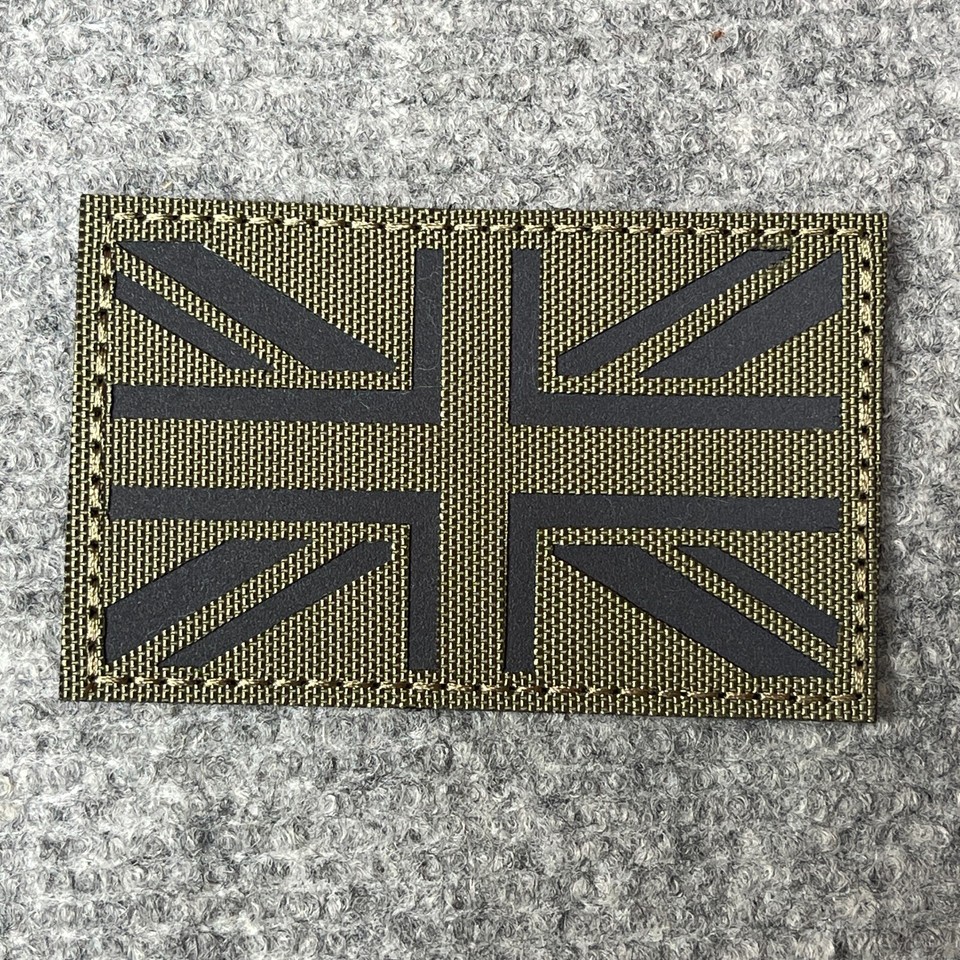 British Army Style Union Jack IR Laser Cut Flag Morale Patch for UBACS ...