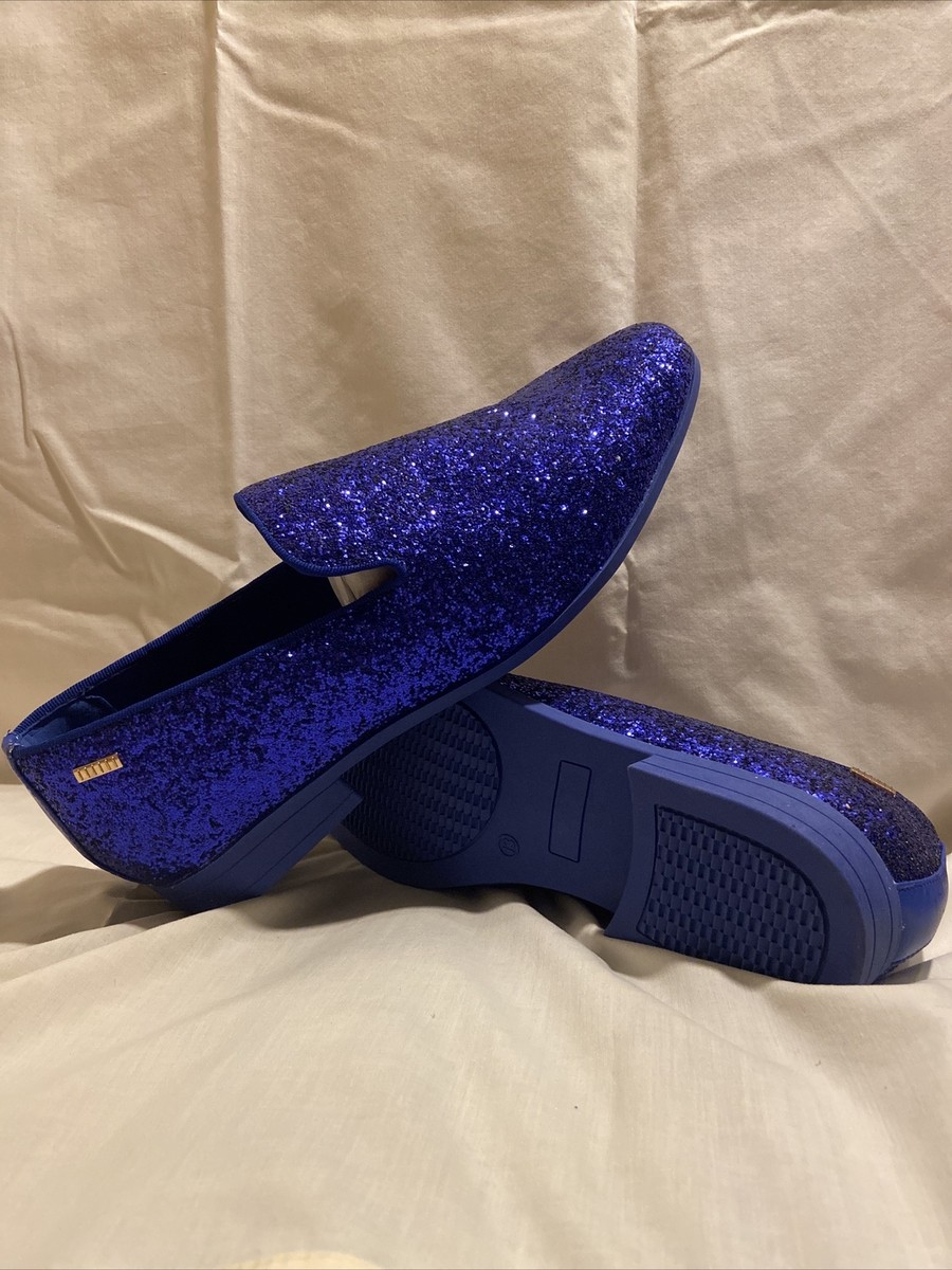 Glitter Royal Blue Dress Shoes Mens Mens Fashion Blue  display picture 3