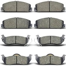 Front + Rear Ceramic Brake Pads For 2007-2015 Nissan Armada Titan Infiniti QX56
