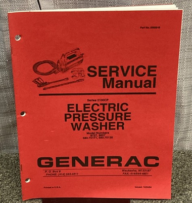 #ad NEW GENUINE GENERAC 89688 B SERVICE MANUAL SERIES 2100CP $28.00