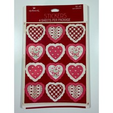 Hallmark 1980s Valentines Day Hearts 4 Sticker Sheets Sealed Plus 1 Ephemera