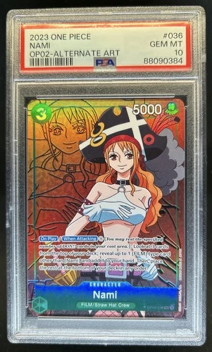 2023 One Piece OP02 Nami Alternate Art #OP02-036 PSA 10 GEM MINT Gem Mint