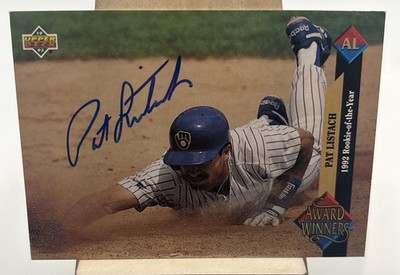PAT LISTACH SIGNED 1993 UPPER DECK AWARD WINNERS BASEBALL CARD MILWAUKEE BREWERS