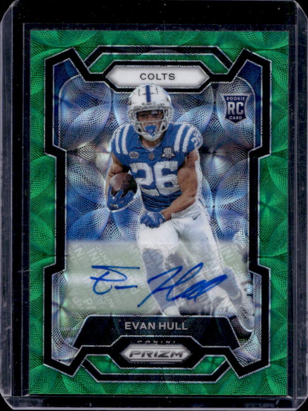Evan Hull Panini Prizm #344 Autograph-Green Scope