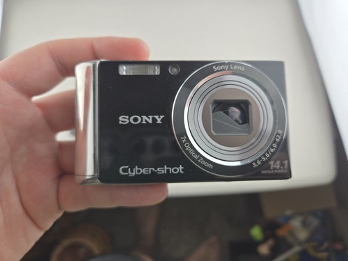 Sony Cybershot DSC-W370 14.1MP Digital Camera Black W/ Battery Charger See Desc. - Picture 2 of 16