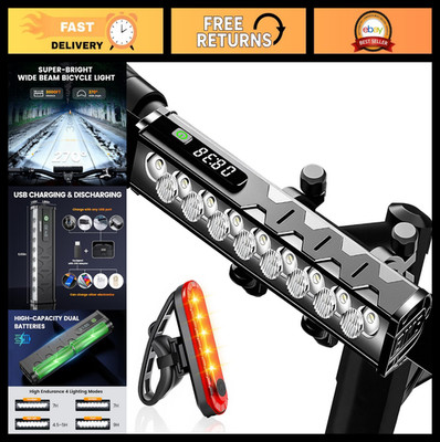 Vastfire 17 LED Bike Lights 5000 Lumens, Super Bright Bicycle Light for Night Ri