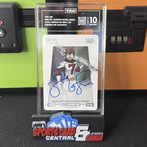 2024 Bo Jackson Battle Arena Inspired Ink #140 Matt Leinart Auto Steel TAG 10