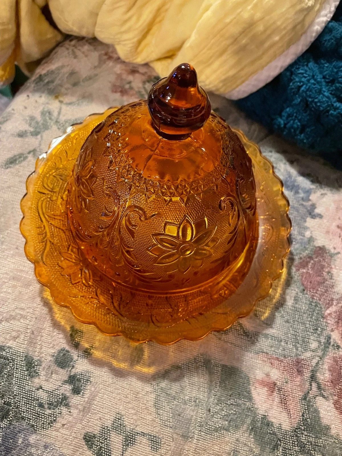 Vintage Indiana Glass Tiara Amber Glass Domed Butter Cheese Dish
Opens in a new window or tab