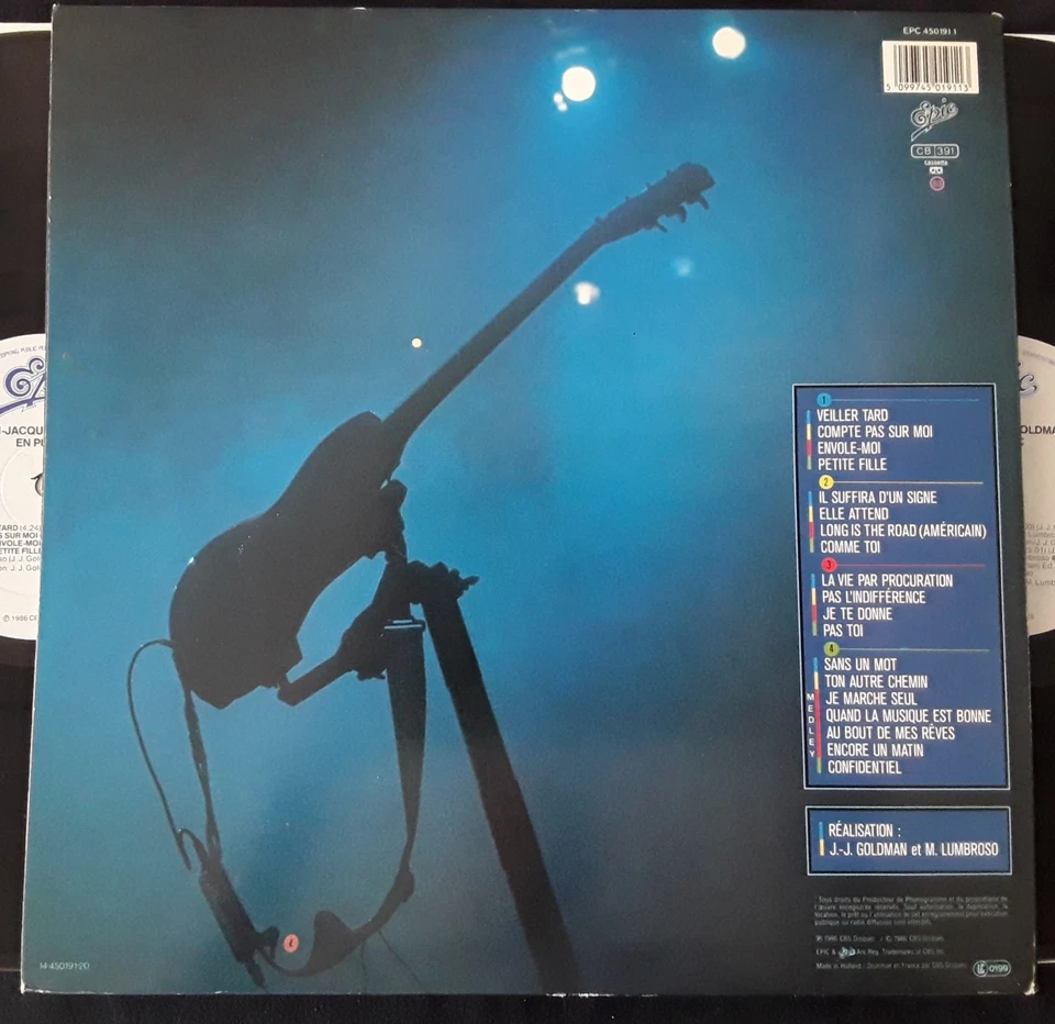 Jean-Jacques Goldman – En Public - 2xLP - 33T - Fra 1986 - VG+/VG+ - Photo 3/3