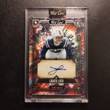 #1/1 Laiatu Latu Rookie Auto Holo Foil 2024 Wild Card Draw 5 Colts UCLA