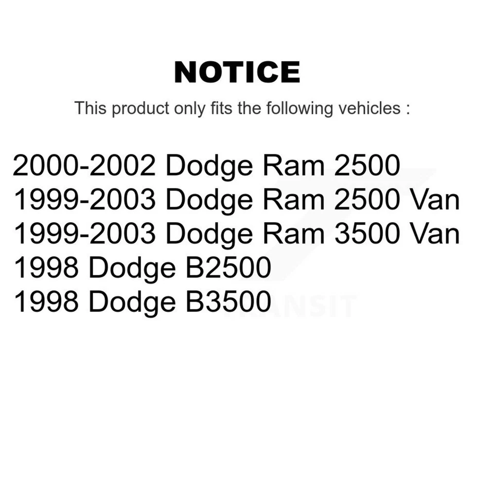 Front Brake Rotors Semi-Metallic Pad Kit For Dodge Ram 2500 3500 Van B3500 B2500 - Image 2 of 4