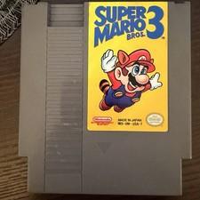 Super Mario Bros. 3 (Nintendo NES, 1990) Cart Only Authentic HEAVY LABEL WEAR