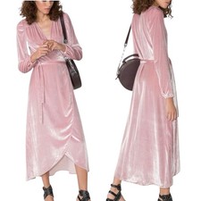Los Angeles Atelier & Other Stories Velvet Midi Wrap Dress Sz 6 Boho Romantic