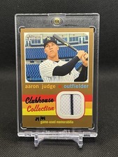 2020 Topps Heritage Clubhouse Collection Aaron Judge Gold /99 GU Relic Pinstripe