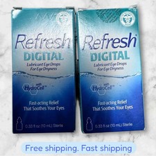 FOR 2 REFRESH Digital Lubricant Eye Drops 0.33 fl oz EXP07/2026 NEW SHIPPING