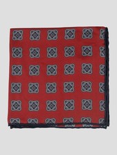 NEW ISAIA MULTICOLOR SILK POCKET SQUARE ONE SIZE I305