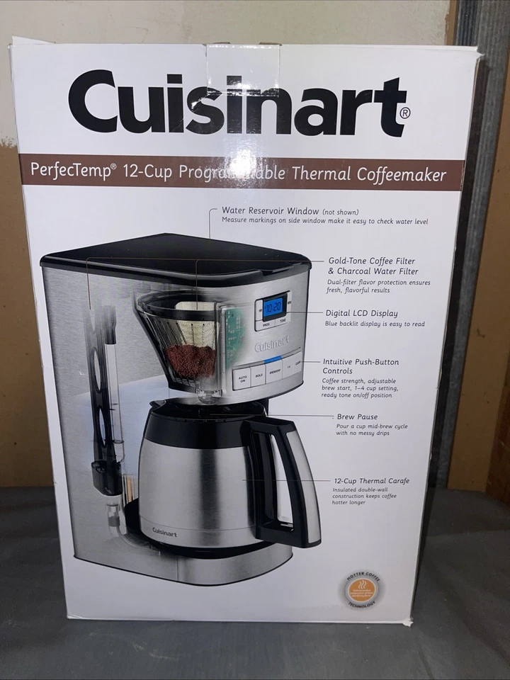 Cuisinart DCC-3850TG 12-Cup Programmable Thermal Coffeemaker - Silver - Image 2 of 3