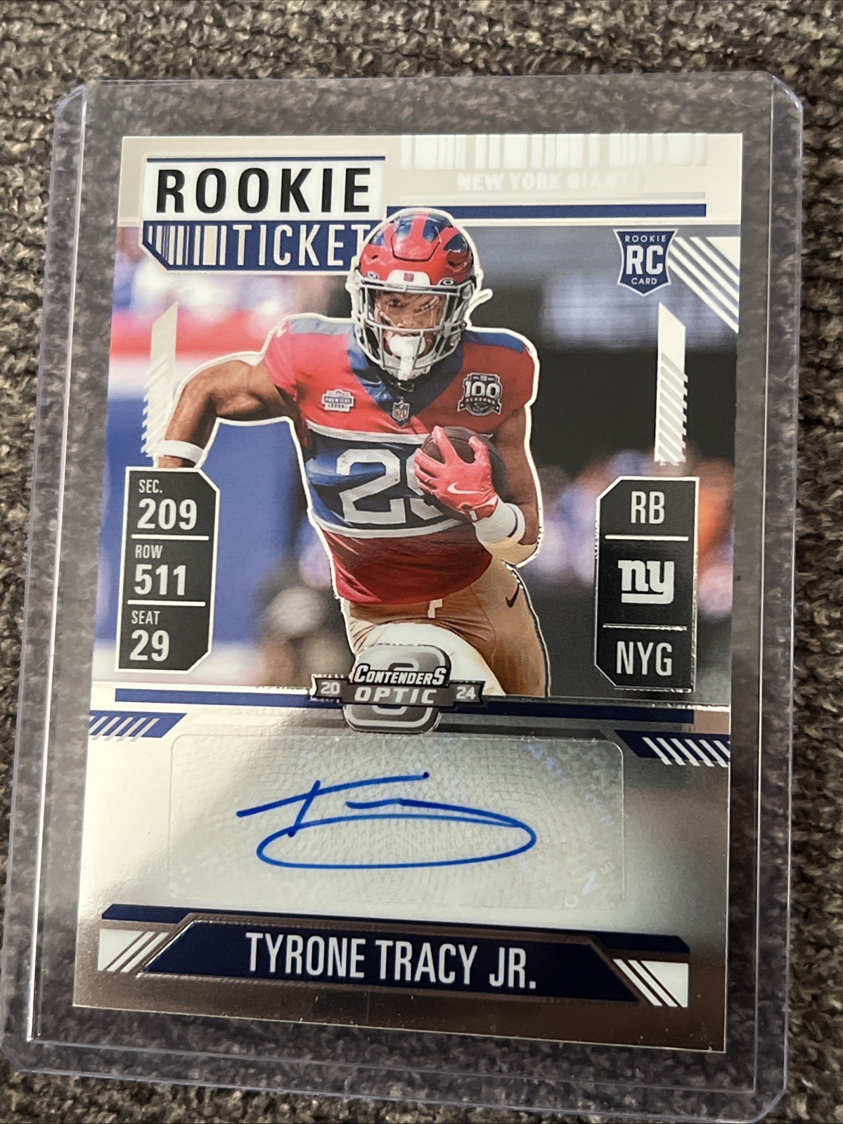 2024 Panini Contenders Optic Tyrone Tracy Jr.  Rookie Ticket Auto