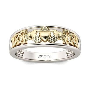 Authentic Jeulia Claddagh Rings for Women 925 Sterling Silver 14K Gold Plated Wedding B...