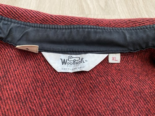 VTG Woolrich Mackinaw Jacket Adults XL Twill Wool Red Shacket Style 103 Made USA - Picture 9 of 14