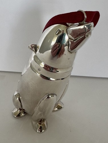 Polar Bear Cocktail Shaker Silver Ornament Restoration Hardware 4” Tall India - Picture 2 of 15